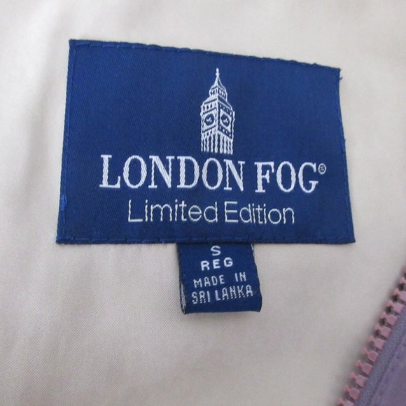 London Fog Limited Edition Jacket Size Small Plum All Weather Lined Zipper Snap - Picture 3 of 9